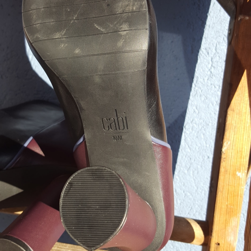 Cabi Bisset Booties Color Block Round Heel Ankle … - image 6